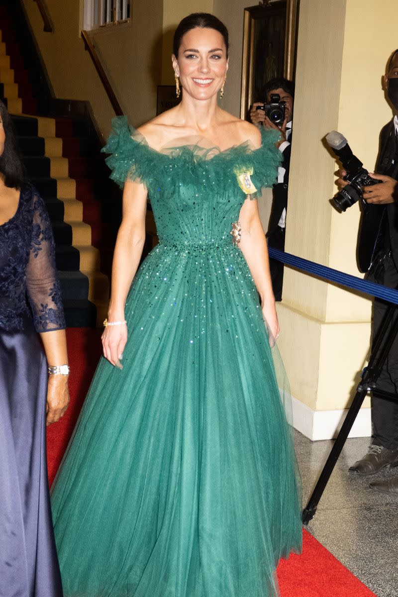 The emerald green fairytale gown