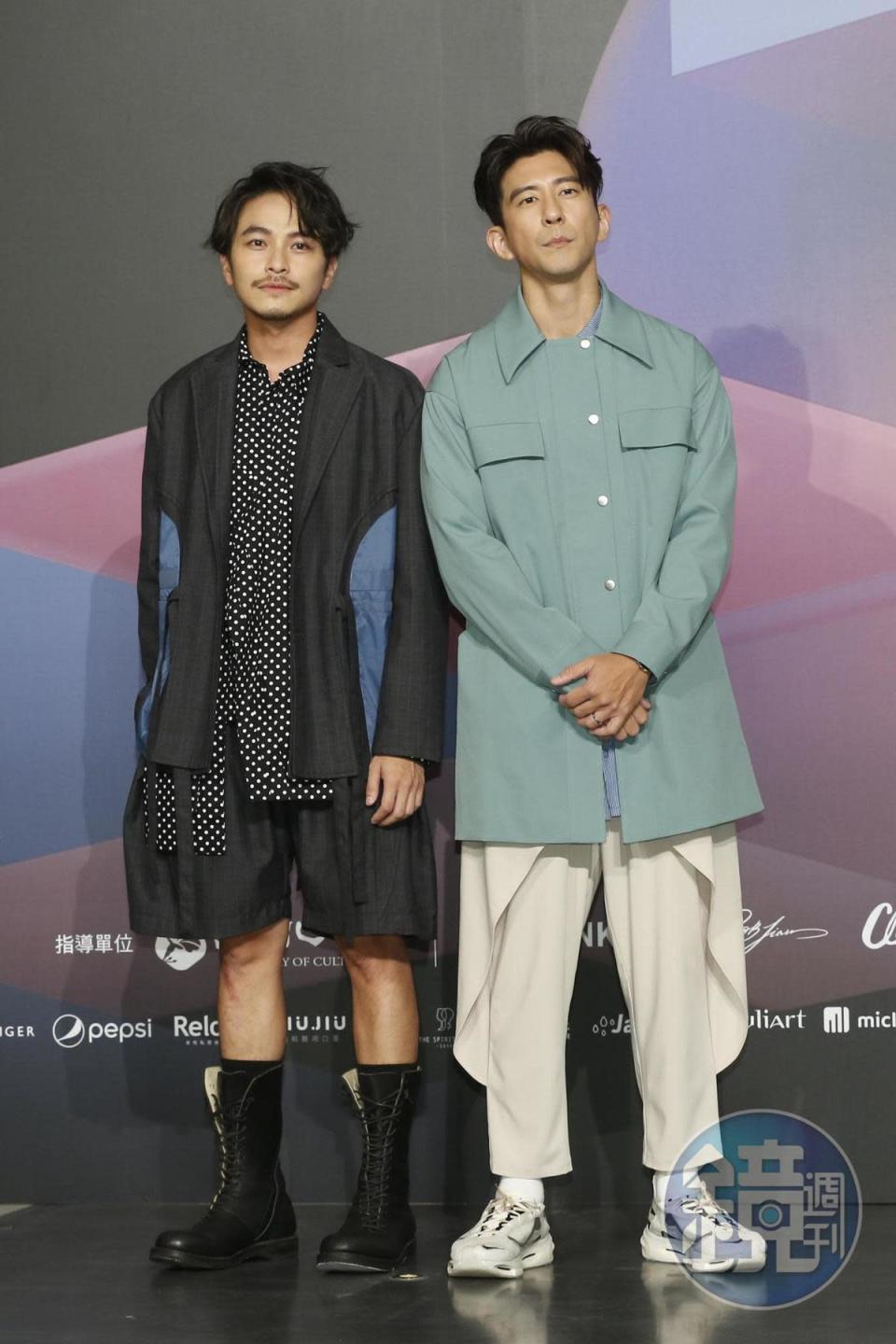 Xiu Jiekai (à droite) et Yang Mingwei (à gauche) sont apparus au défilé de la Fashion Week de Taipei.