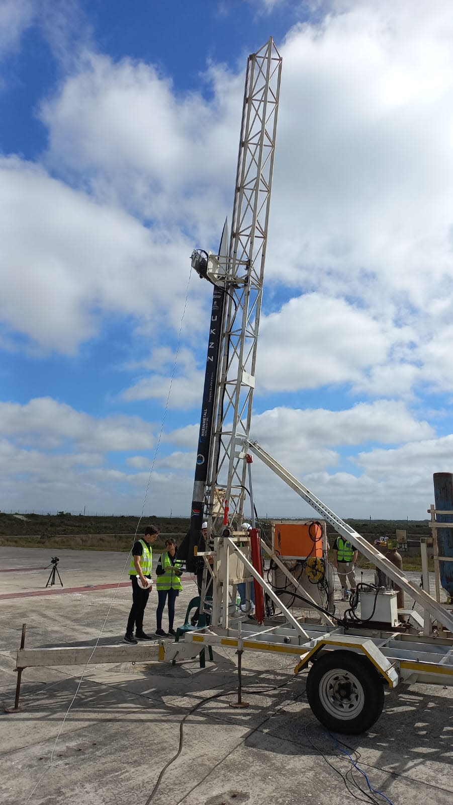 Stockbridge Junior/Senior High students made a small satellite that was launched in March on a Phoenix 1D rocket at the Overberg Test Range, on the east coast of South Africa. A 1C version of the rocket made it to 15 miles above Earth but the one carrying the Stockbridge project, and four other school satellites, crashed into the Indian Ocean.