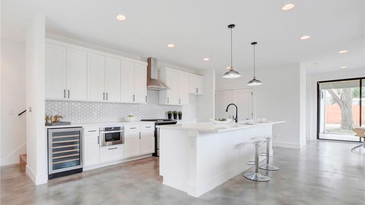 white kitchen in a contemporary style home