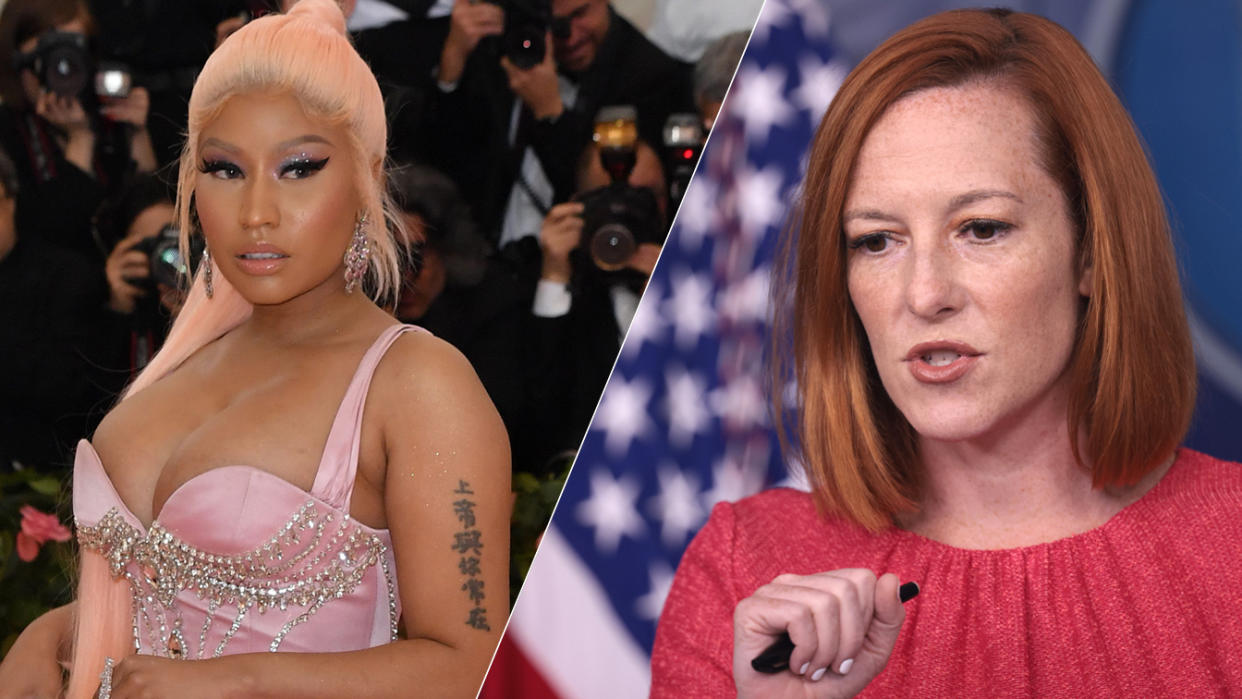 Nicki Minaj, left, and Jen Psaki