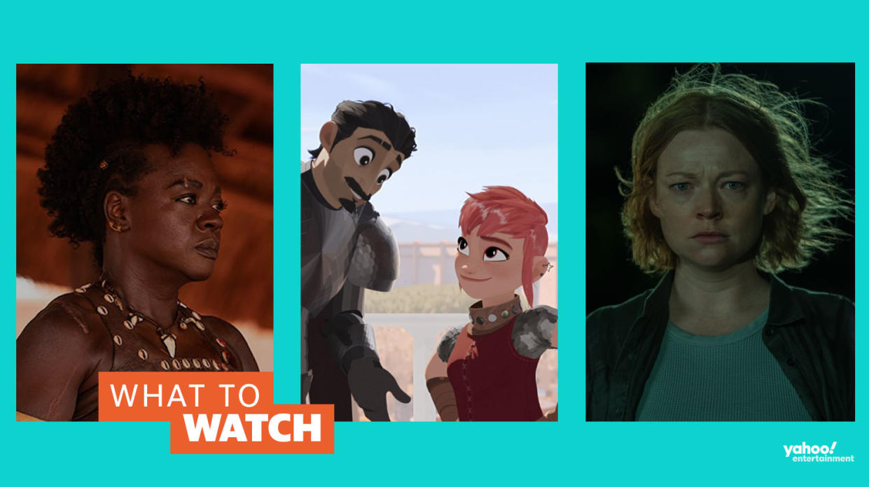 What to watch: The Woman King, Nimona and Run Rabbit Run are some of the new films available to stream this week. (Sony/Netflix)