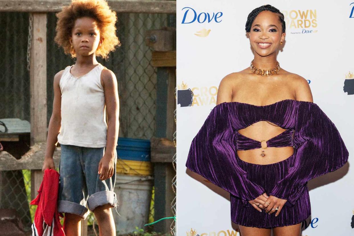 <p>Jess Pinkham/TM/Fox Searchlight/Courtesy of Everett; Josh Brasted/WireImage</p> (Left-right:) Quvenzhané Wallis in "Beasts of the Southern Wild"; in 2023