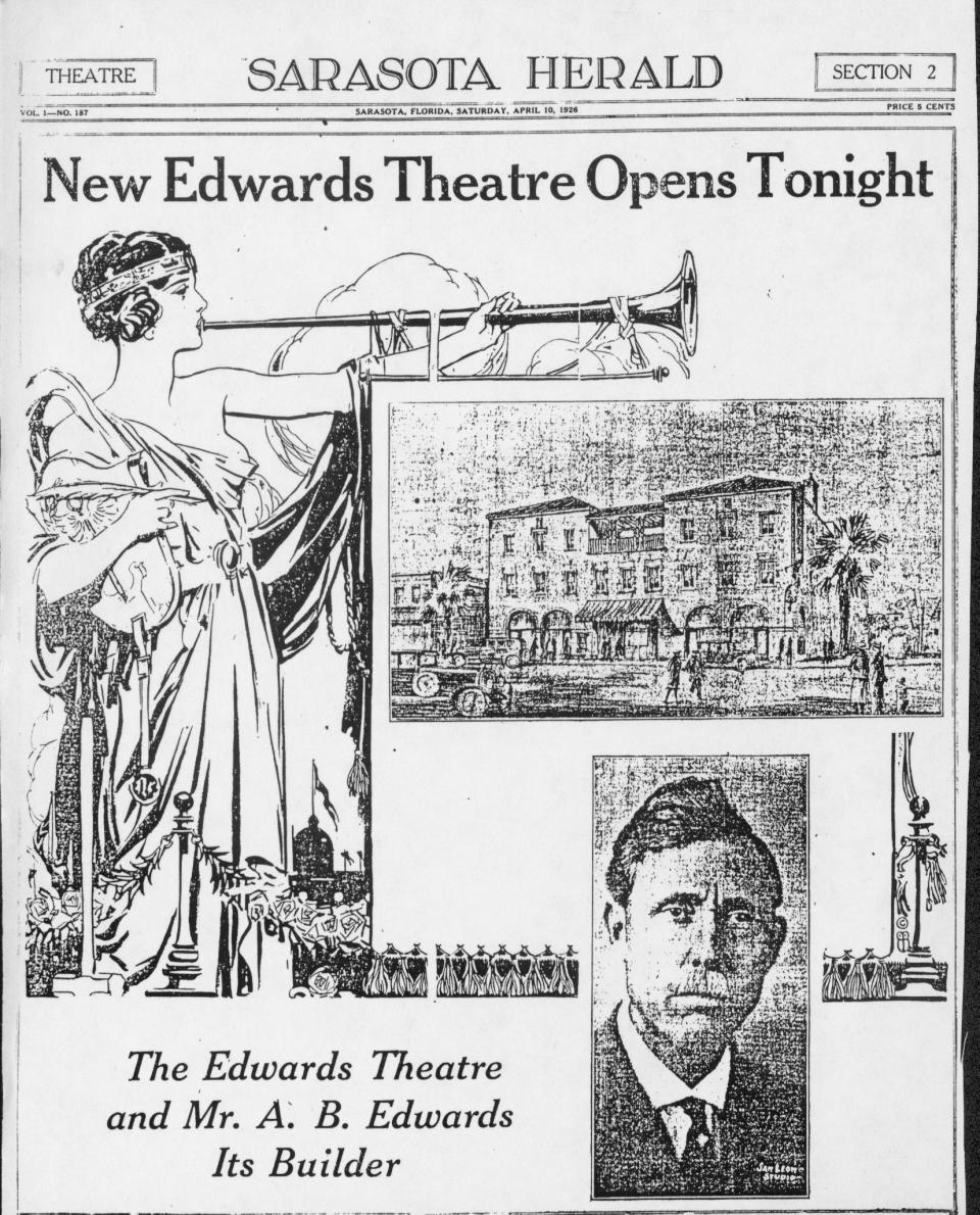 The opening of the Edwards Theatre was big news.