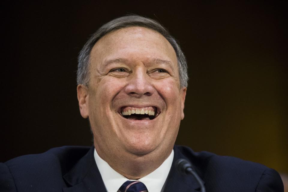 Mike Pompeo testifies before the Senate Select Committee on Intelligence in January 2017.&nbsp; (Photo: Anadolu Agency via Getty Images)