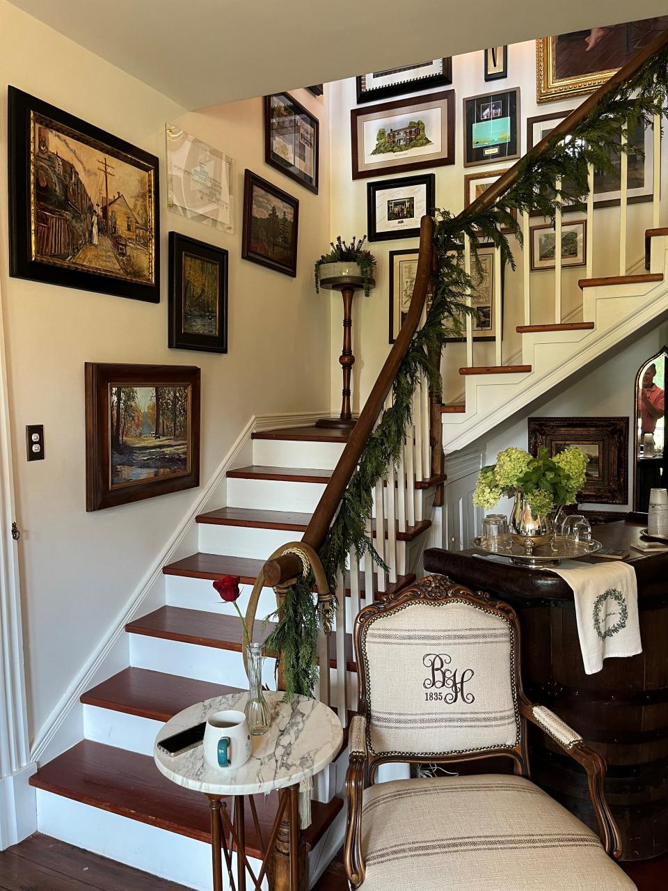 The Boyd-Harvey House features multiple stairways, including this one shown on Aug. 19, 2022.