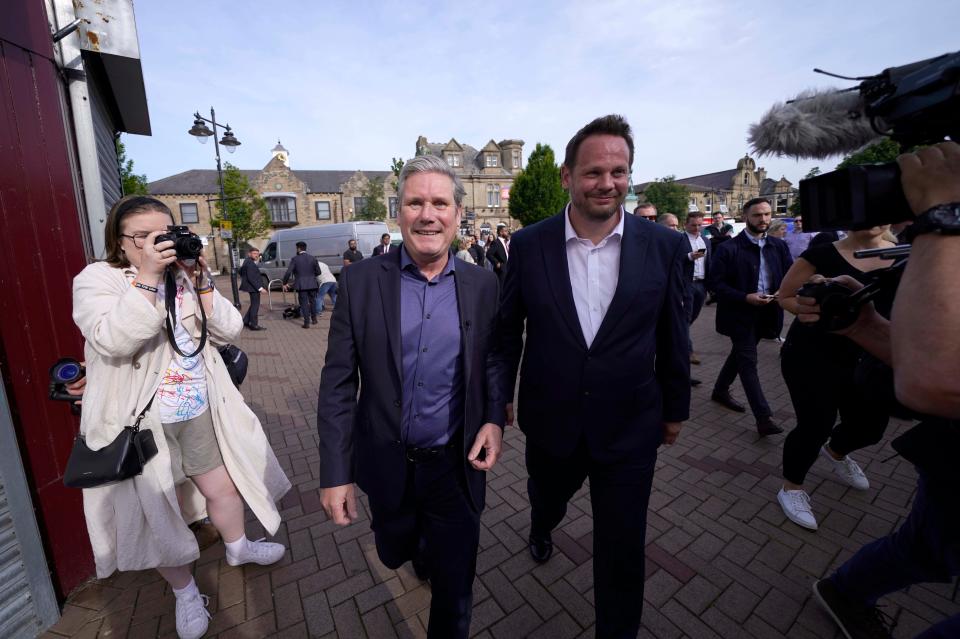 Sir Keir Starmer and Simon Lightwood (PA)