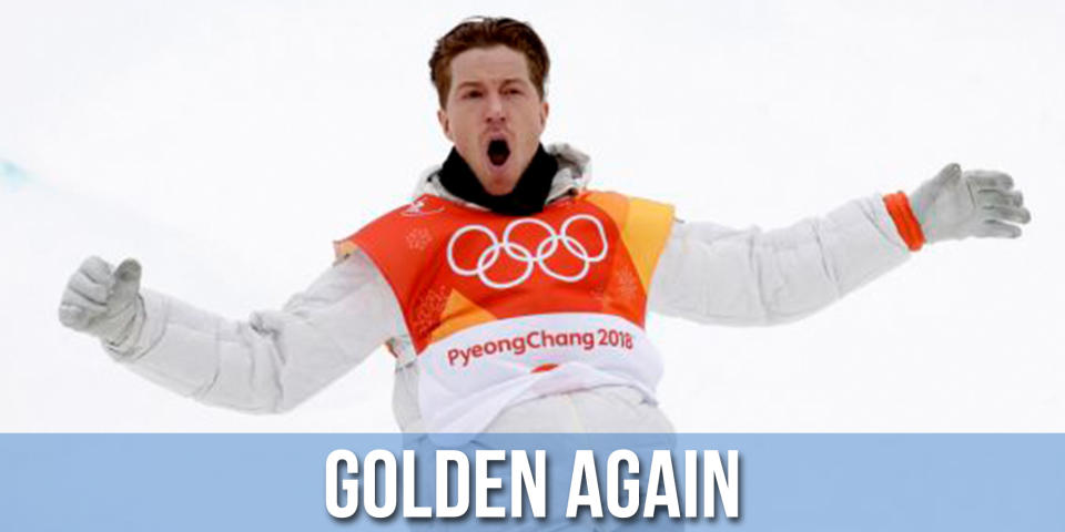 Reliving history: Shaun White's historic halfpipe win.