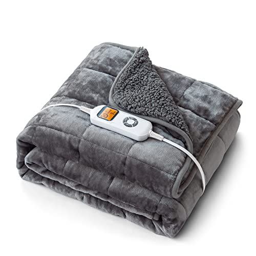 2) Wemore 2 in 1 Weighted Heated Blanket for Adults