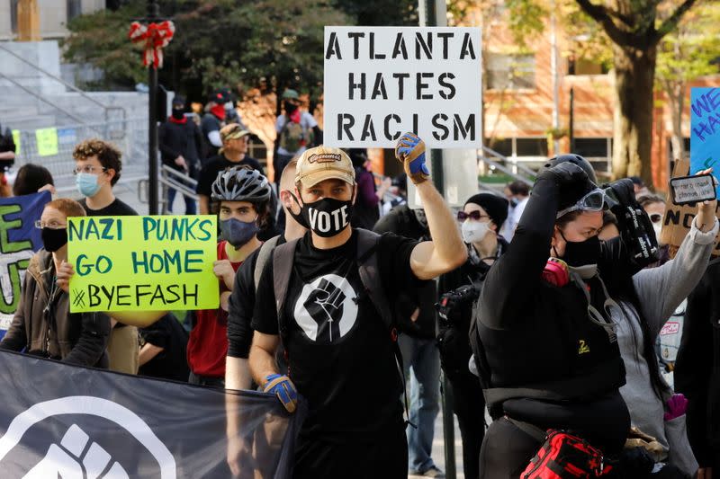 Protest against U.S. President Donald Trump in Atlanta, Georgia