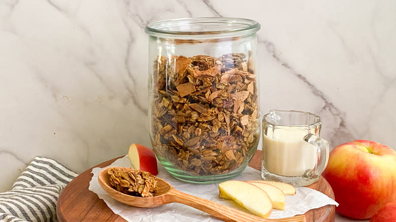 granola in jar