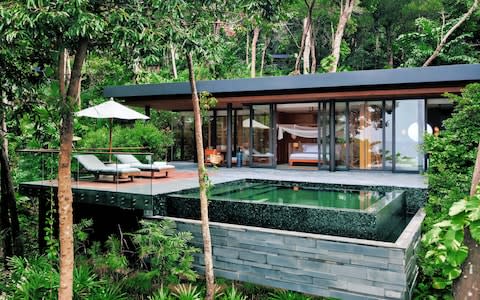 An ocean pool villa at Six Senses Krabey Island