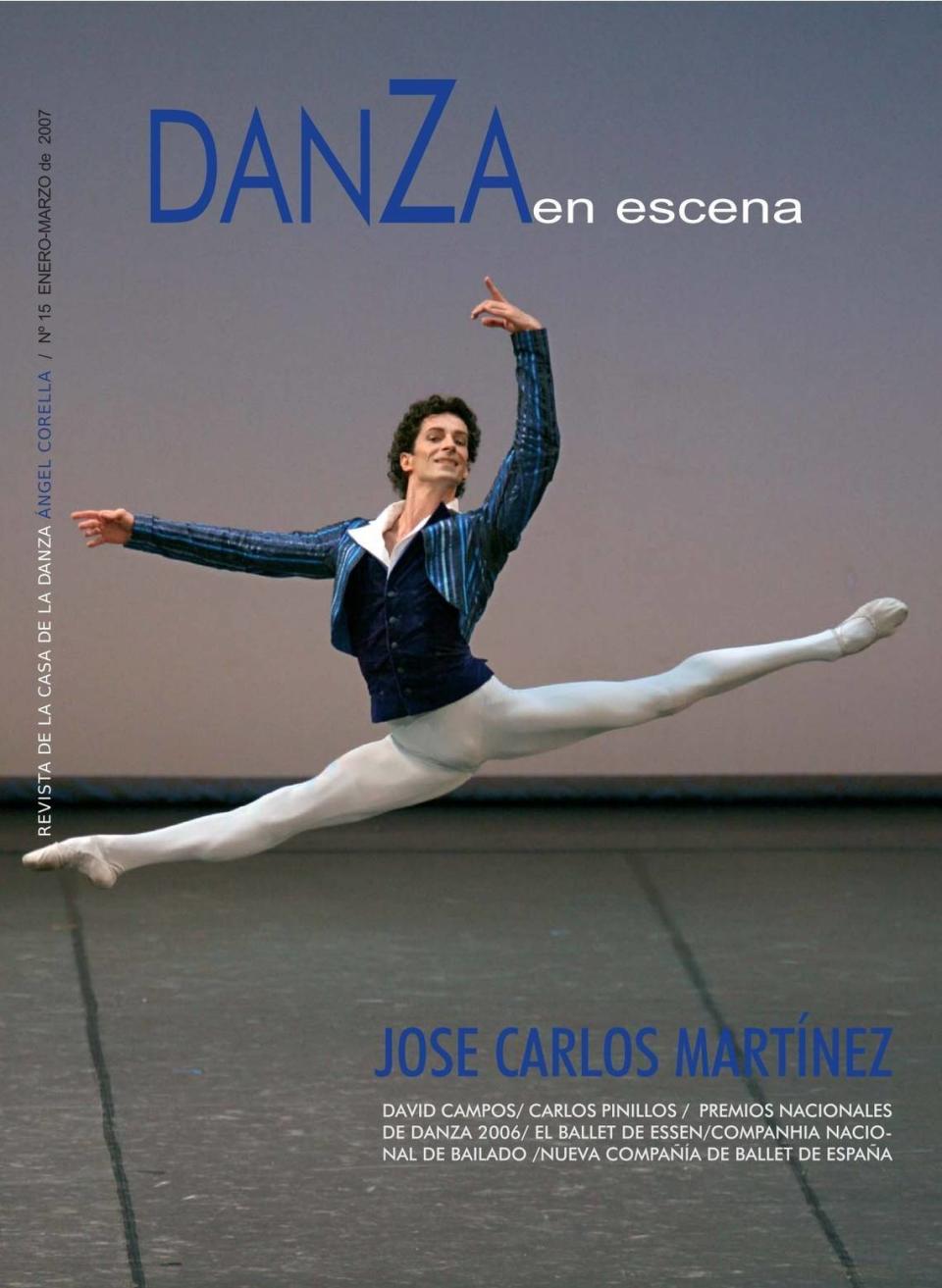 Una de las primeras portadas de la revista “Danza en Escena”, que publica la institución fundada por Perfecto Uriel. 