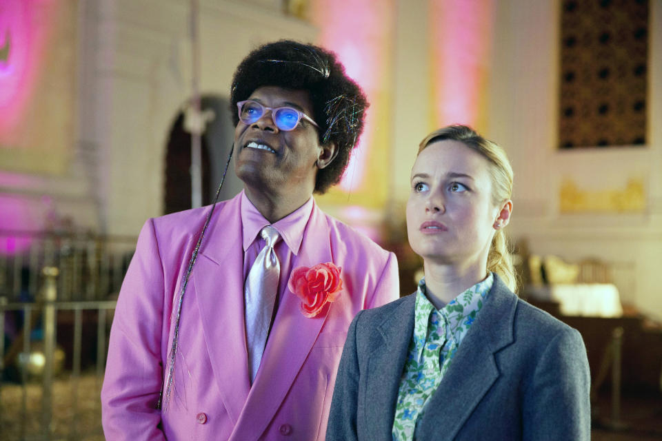 Samuel L. Jackson and Brie Larson in "Unicorn Store"