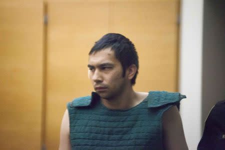 Aaron Ybarra appears in court at the King County Jail in Seattle, Washington June 6, 2014. REUTERS/David Ryder