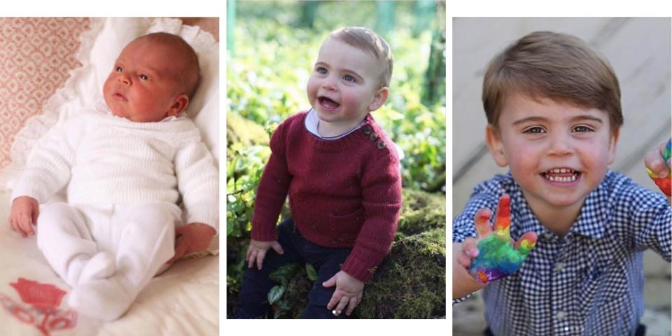 See how quickly Prince Louis has grown up in all his official portraits
