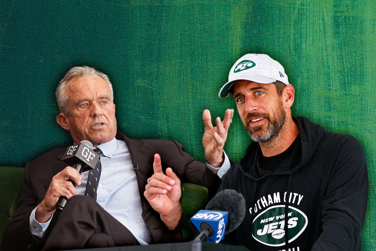 Robert F Kennedy Jr. and Aaron Rodgers Photo illustration by Salon/Getty Images