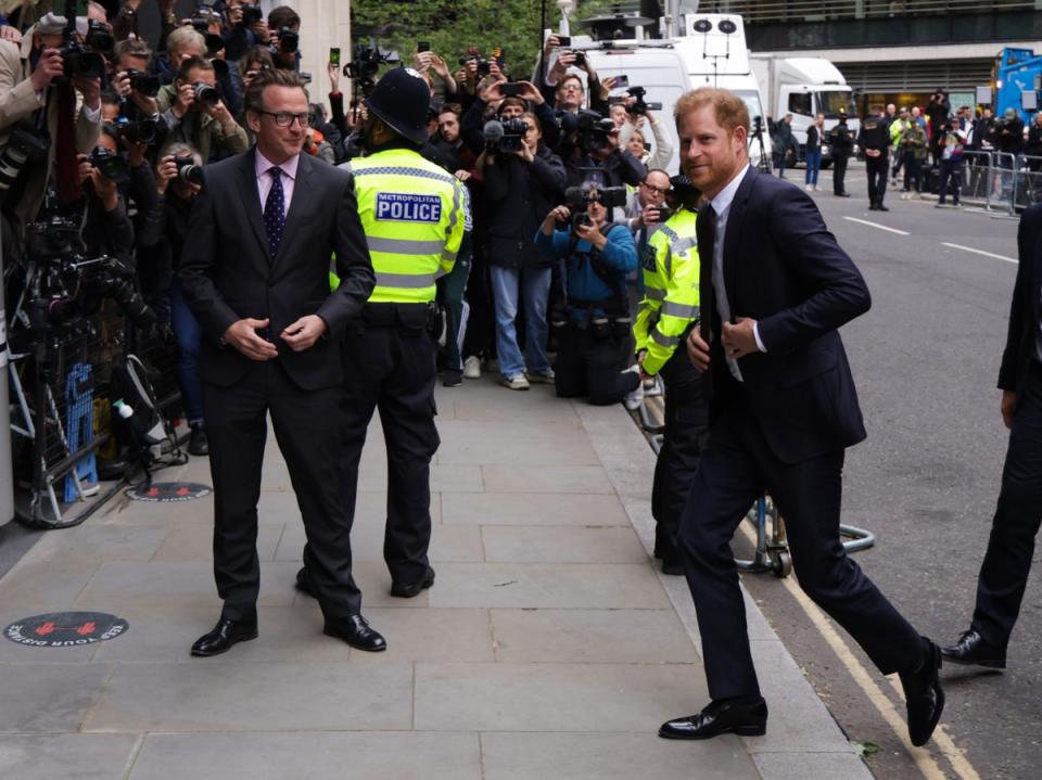 Harry arrives at court ahead of explosive hearing (Vianney Le Caer/Shutterstock)