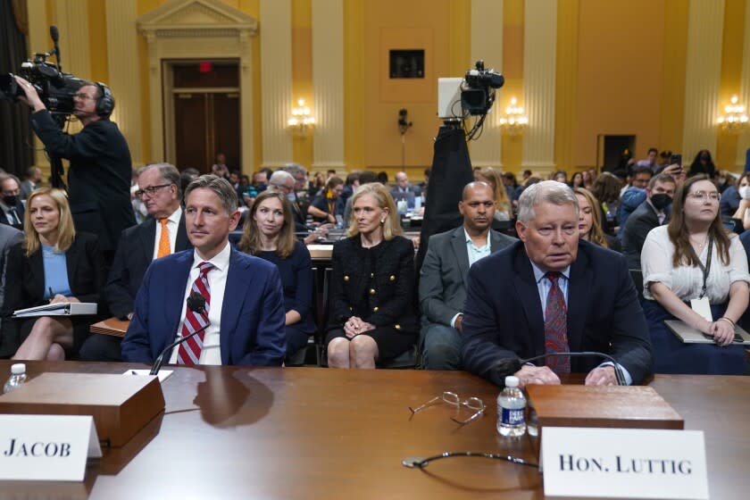 Greg Jacob and Michael Luttig testify during a House Select Committee to Investigate the January 6th hearing