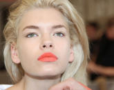 <b>Behind-the-scenes at Oscar de la Renta's AW13 New York Fashion Week show</b><br><br>Revlon sponsored Oscar de la Renta's NYFW AW13 show, with well-moisturised, coral lips and a fresh-faced look being the key theme.<br><br>©Rex<br>