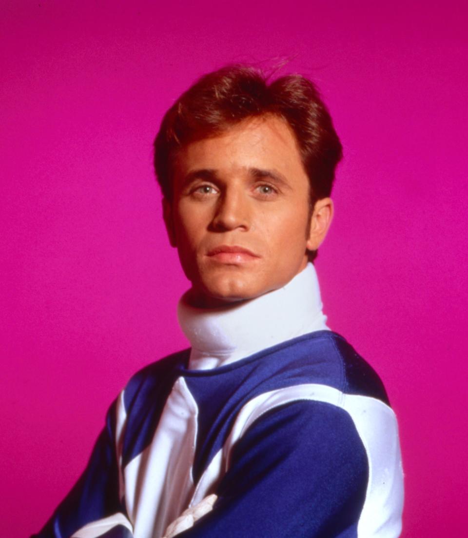 David Yost as the blue ranger