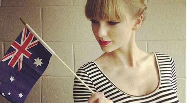 Taylor is flying the flag following her last Australian tour. Source: Instagram.