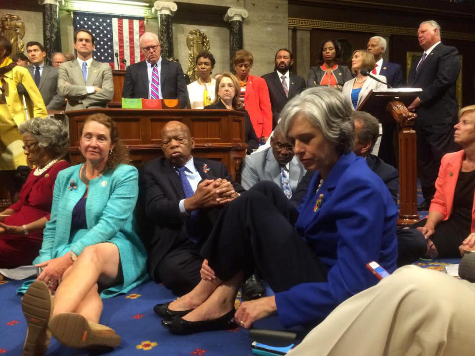 Democrats stage gun-control House sit-in