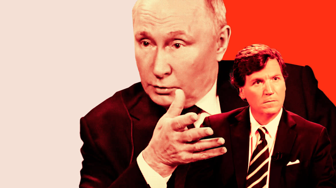 Photo Illustration by Luis G. Rendon/The Daily Beast/Tucker Carlson Network
