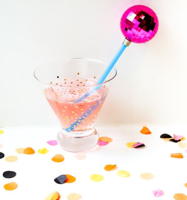 new year decoration ideas 2024 diy disco straw