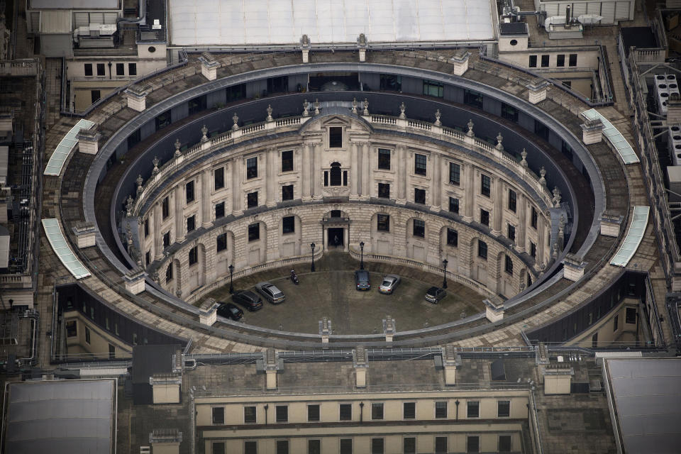 HM Treasury building in London: the Treasury has said it can’t fix the issue as the official statistics body hasn’t yet asked it to. Photo: Matthew Lloyd/Bloomberg via Getty