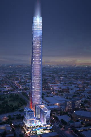 <p>AO</p> Rendering of Legends Tower