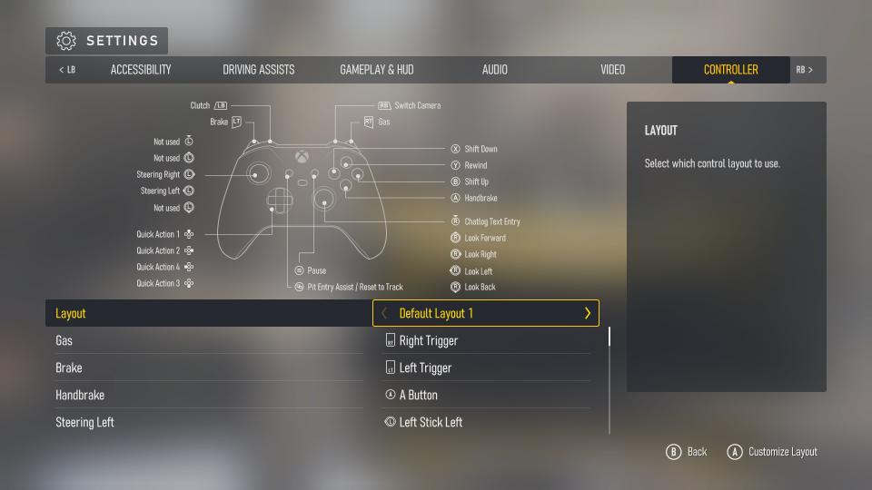 Screenshots of Forza Motorsport (2023)'s accessibility menus and settings.