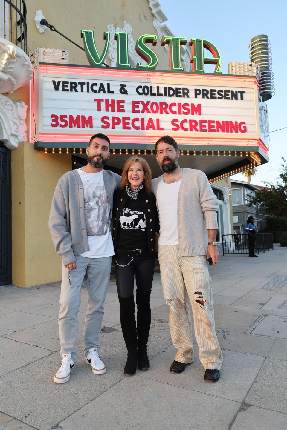 M.A. Fortin, Linda Blair and Joshua John Miller seen at "The Exorcism" Special Screening