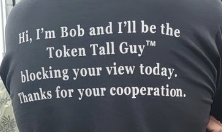 Close-up of the guy's T-shirt