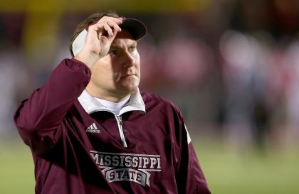 Dan Mullen's Bulldogs fall to 10-2 on the season after starting 9-0. (Getty)