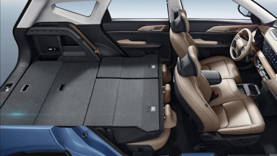Kia表示EV9後排座椅傾倒後與行李廂沒有段差。(圖片來源/ Kia)