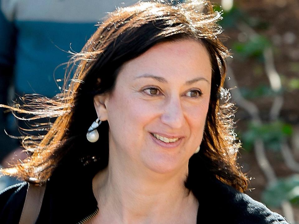 Maltese investigative journalist Daphne Caruana Galizia, who was killed by a car bomb in October 2017: AP