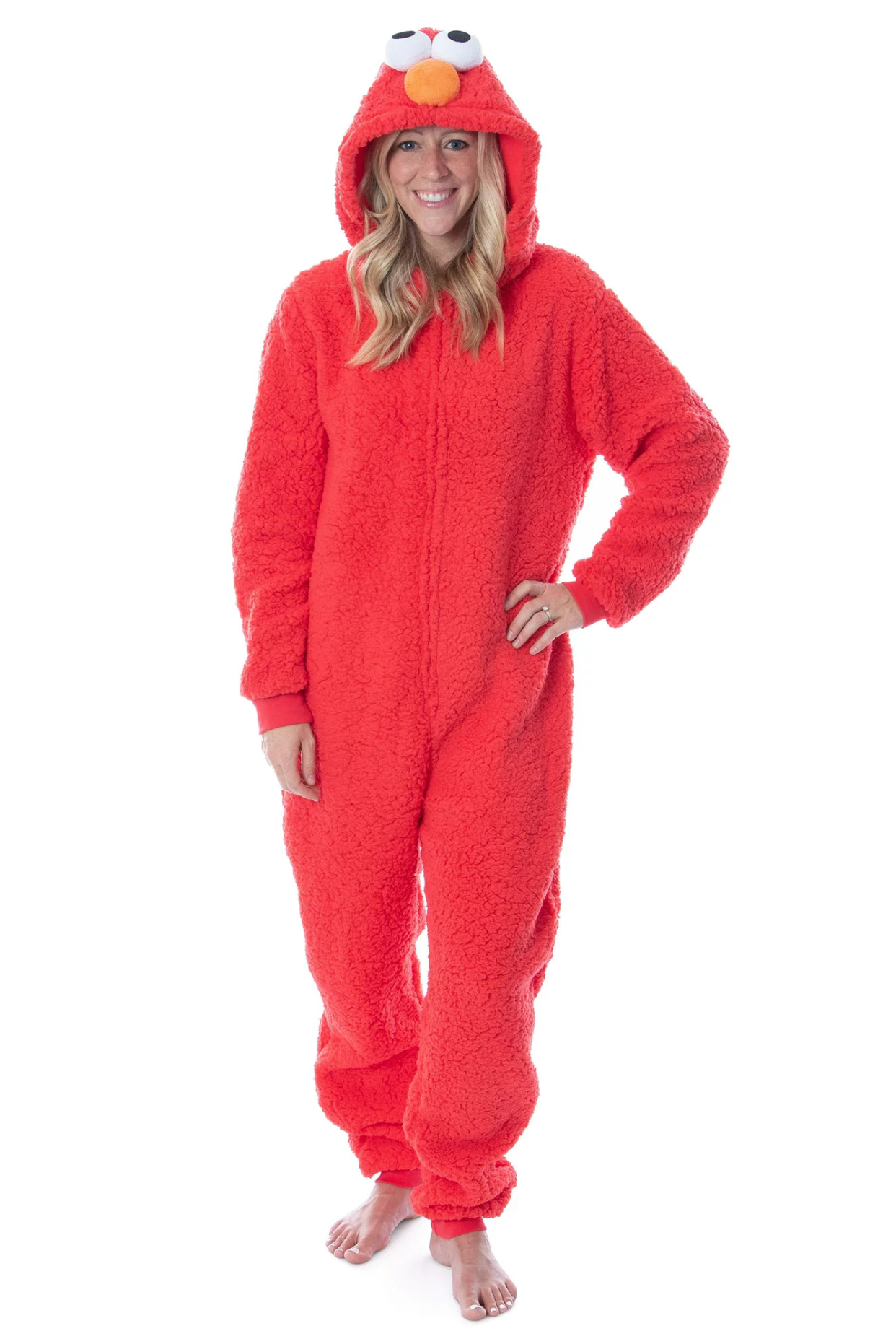 <p><a href="https://clicks.trx-hub.com/xid/hearstcorp_9eb67_wdy?q=https%3A%2F%2Fwww.walmart.com%2Fip%2FSesame-Street-Adult-Elmo-Fleece-Union-Suit-Costume-Pajama-For-Men-Women-Small%2F670823413&p=https%3A%2F%2Fwww.womansday.com%2Flife%2Fg28182542%2Fbest-halloween-costume-ideas-for-women%2F&utmSource=yahoo-us&utmCampaign=84&utmMedium=syn" rel="nofollow noopener" target="_blank" data-ylk="slk:Shop Now;elm:context_link;itc:0;sec:content-canvas" class="link rapid-noclick-resp">Shop Now</a></p><p>'Sesame Street' Elmo Costume</p><p>walmart.com</p><p>$85.95</p>