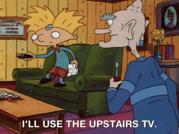 arnold saying i'll use the upstairs tv on hey arnold