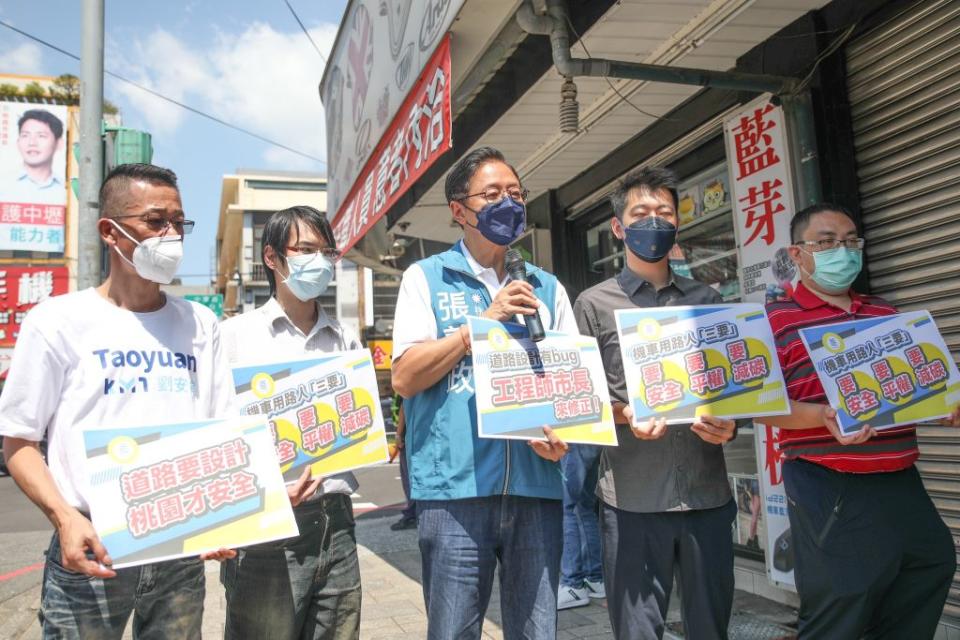 張善政第二波交通政見曝光，機車用路人「三要」解決待轉危險性。（張善政辦公室提供）