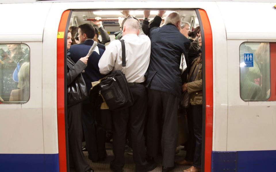 There is very little community spirit on the tube during rush-hour - Credit:  Alamy