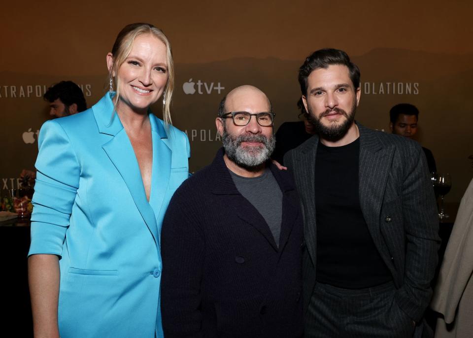 lindsey springer, scott z burns and kit harington