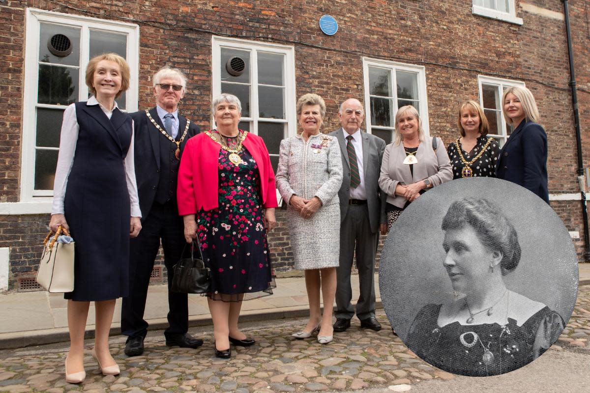 Guests gathered for an unveiling of the blue plaque at 9 South Bailey in Durham City. <i>(Image: Durham County Council)</i>