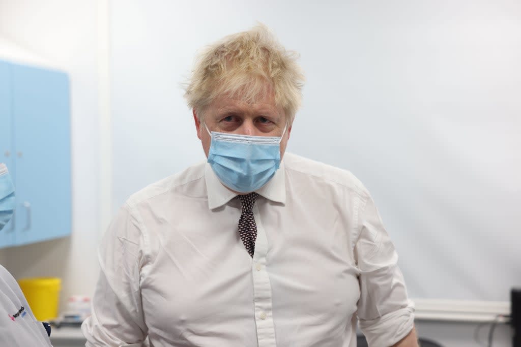 Prime Minister Boris Johnson during a visit to Finchley Memorial Hospital (PA) (PA Wire)