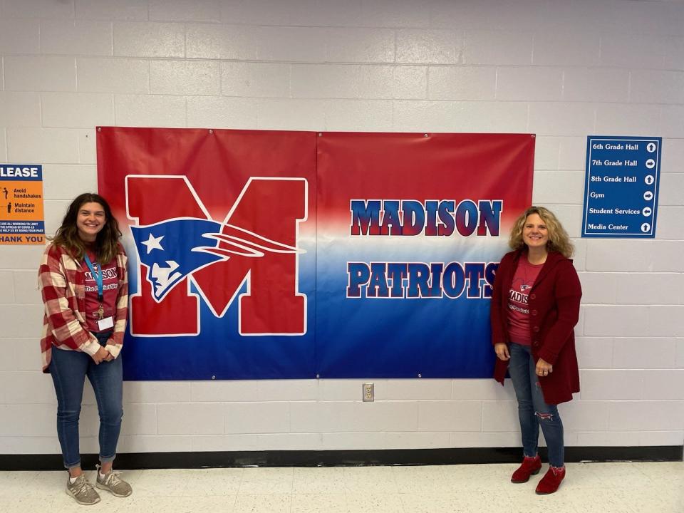 Pictured at left is Paige Rizzuto, Drug-Free Community grant health education coordinator and Heather Sharp, director of Drug Free Communities and Madison Substance Awareness Coalition.