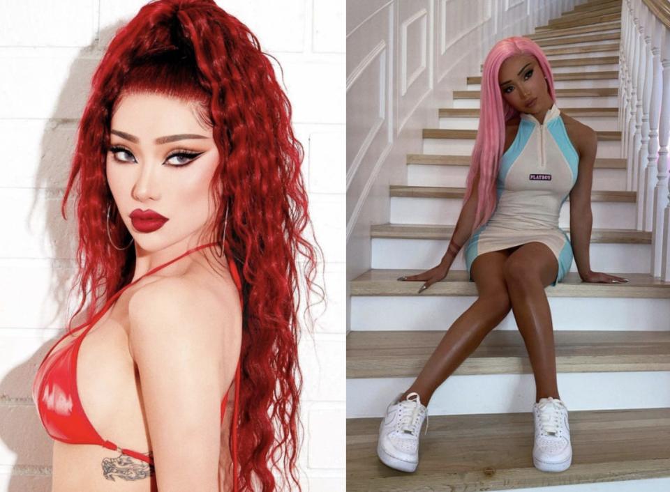 Nikita Dragun posted the photo on the left in May 2020, and the photo on the right was posted in September 2020.