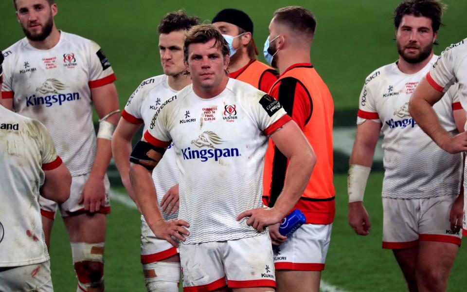 Ulster's Jordi Murphy appears dejected after the Guinness Pro14 final at the Aviva Stadium - PA/Donall Farmer 