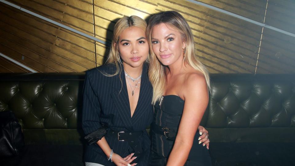 Hayley Kiyoko and Becca Tilley attend NYLON's Annual Young Hollywood Party sponsored by Pinkie Swear at Avenue Los Angeles on May 22, 2018 in Hollywood, California