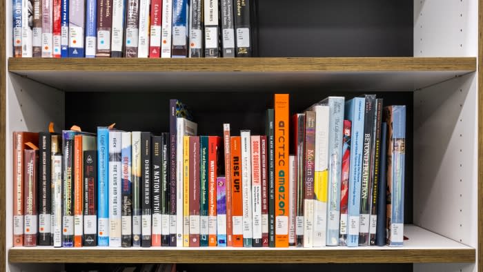 Part of the book collection at the Labriola Center