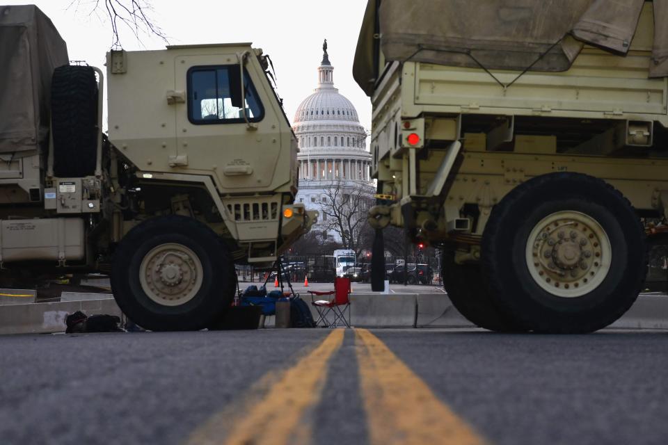 <p>View of the US Capitol Building ahead of the 59th inaugural ceremony for President-elect Joe Biden and Vice President-elect Kamala Harris</p> (AFP via Getty Images)